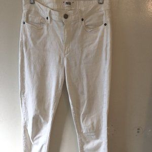 PAIGE Hoxton Ankle Skinny Jeans in Crisp White
